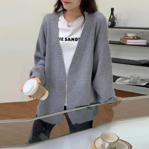 Women's Cardigan knitted with long sleeves elegant, open coat