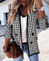 Women's blazer long sleeve sequin shiny elegant, office jacket buttoned
