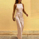 Women's Jumpsuit Elegant Sleeveless Sequin Wide Leg Party Wear-5