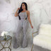 Jumpsuit Elegant Striped Slim Backless Romper
