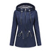 Women's jacket hooded waterproof elegant windbreaker zipper