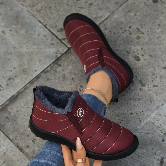 Women’s Boots Elegant Ankle Cotton Fleece Lined Warm Padded Casual Plus Size