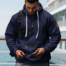 Men’s Hooded Fleece Lined Warm Zip Up Jacket Coat with Drawstring-6