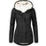 Women's coat with pockets hooded solid plush thickened zipper long sleeves