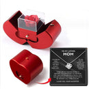 Luxury Red Apple Jewelry Box with Eternal Rose & Gift Necklace-17
