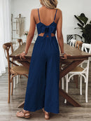 Women's Jumpsuit Elegant Casual Strap Bow Back Detail Chic