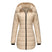 Women's jacket padded waterproof cotton hooded long sleeves zipper