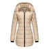 Women's jacket padded waterproof cotton hooded long sleeves zipper