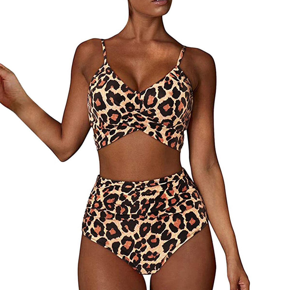 Women's swimwear Bikini sets 2 pieces elegant print push-up waist