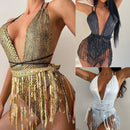 Women's swimsuit one-piece nightclub hot girl Tassel