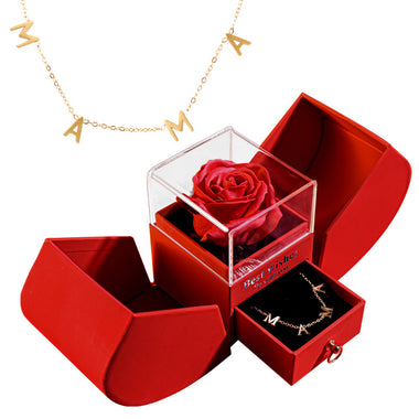 To My Love Preserved Red Rose Necklace Gift Love You Gift Set