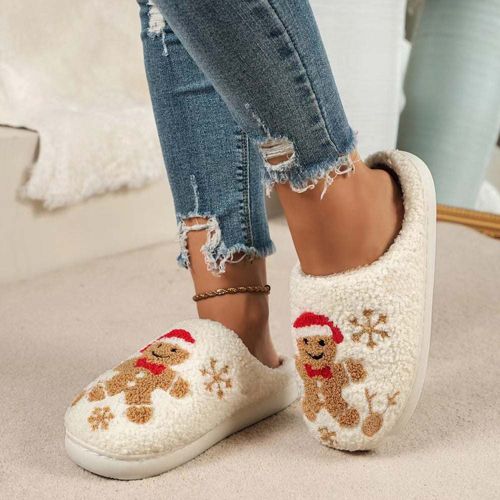 Women's slippers Christmas elegant snowflakes  non-slip