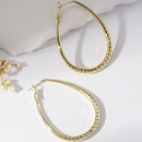 Women's Earrings egg attachment shiny spring gold copper hypoallergenic