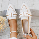 Chaussures femme plates elegant bout pointu, semelle souple confortable-8