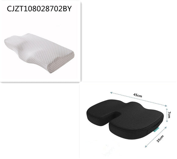 Memory foam lumbar and back support cushion