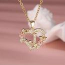 Women's necklace flower letters of love heart elegant fashionable