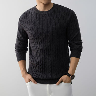 Buy dark-gray Men’s Sweater Pullover Knit Elegant Loose Cool Warm Top Men’s Clothing