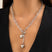 Women's Necklace thick with shiny lock and key pendant accessories