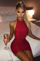 Women's mini dress elegant backless, sexy, night club, party, summer