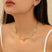 Women's Necklace single layer wire simple sun shaped