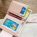 Mini sac portefeuille en cuir à trois branches décoré d'oreilles de chat-3