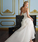 Women’s Elegant Long Wedding Dress Front Short Bridal Gown