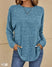 Women's sweater ribbed knit elegant round neck, casual, long sleeves