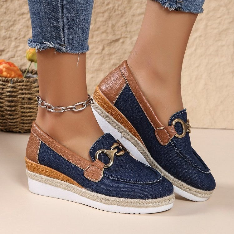 Women's Shoes wedge heel lazy, casual office elegant, universal