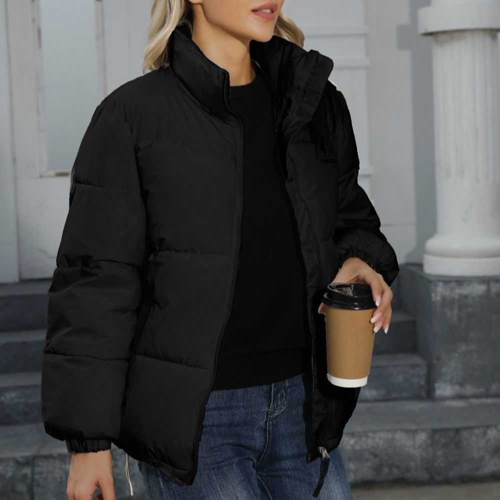 Women's coat padded puffy elegant  long sleeve warm winter