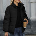 Women's coat padded puffy elegant  long sleeve warm winter