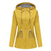 Women's jacket hooded waterproof elegant windbreaker zipper