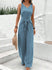 Women's Jumpsuit Elegant V Neck Wide Leg Sleeveless Twisted One Piece