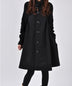 Women’s Coat Elegant Trapeze Single-Breasted Loose High Collar Plus Size