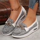 Women's shoes moccasin with wedge heels with soft soles elegant