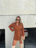 Elegant Satin Mini Dress Women Long-Sleeved Button-Up Chic Look
