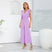 Women's short sleeve jumpsuits, long wide pants, sexy, elegant, summer
