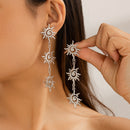 Collar de mujer de una sola capa de alambre simple en forma de sol-7