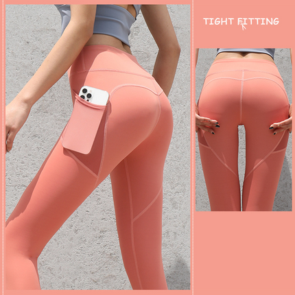 High Waist Gym Yoga Leggings with Pockets, Perfect for Running, Fitness