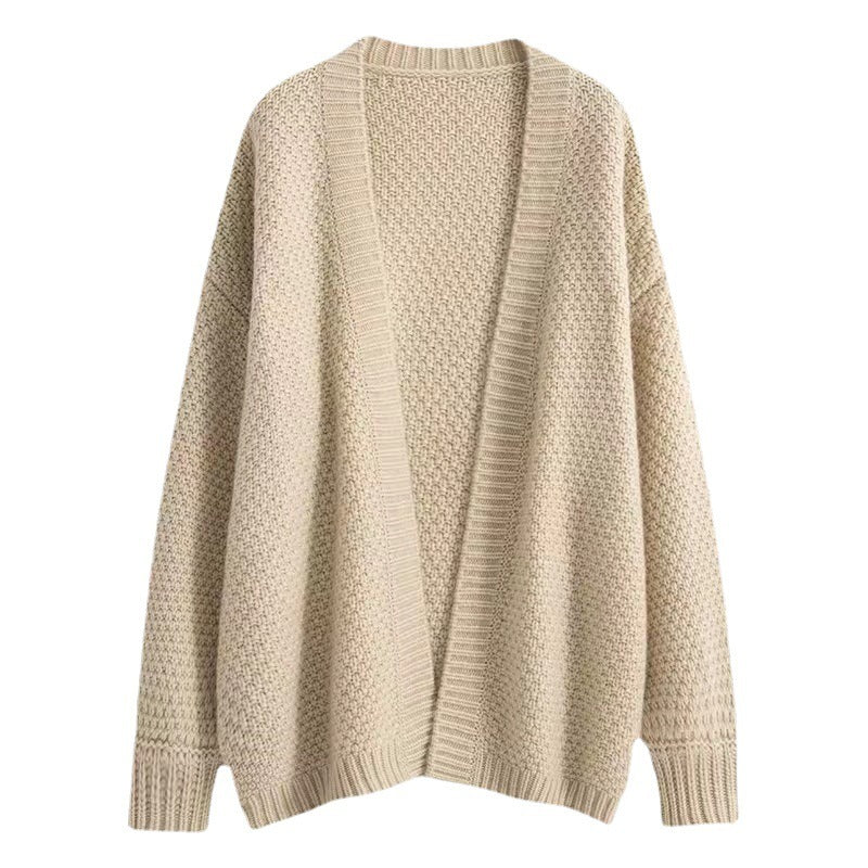 Women's Cardigan knitted with long sleeves elegant, open coat