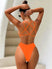Women's Swimwear one-piece elegant cross bandage Monokini
