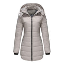Women's jacket padded waterproof cotton hooded long sleeves zipper
