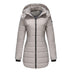 Women's jacket padded waterproof cotton hooded long sleeves zipper