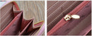 Women's long wallet PU leather elegant Zipped Coin Purse