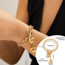 Women's Necklace thick with shiny lock and key pendant accessories