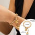Women's Necklace thick with shiny lock and key pendant accessories