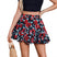 Women's skirt shorts ruffled elegant bohemian style floral print