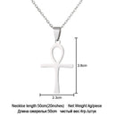 Collier élégant pendentif croix en acier inoxydable unisexe-8