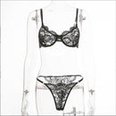 Women's lingerie set elegant lace underwire-4