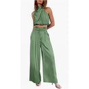 Women's 2-Piece Sleeveless Top And Wide-Leg Pants Set Summer Outfit