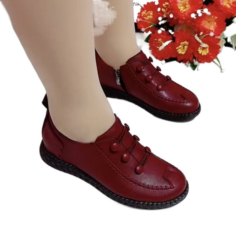 Women's shoes Flat artificial leather soft bottom elegant non-slip